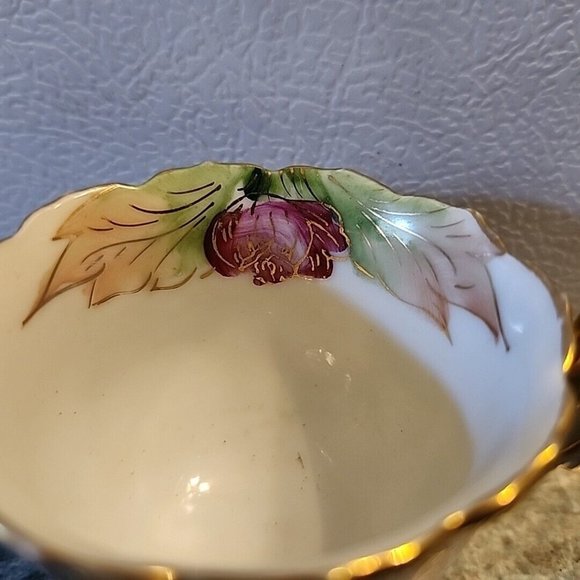 Chubu China Tea Cup Occupied Japan Gold Trim Footed Rose Floral Demitasse - Picture 7 of 9